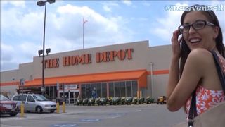 Risky B-Day Public Ohmibod Masturbation & Facial