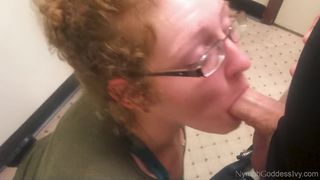 Redhead MILF Ivy Sucks Hubby off in a Public Changing Room CIM