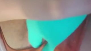 Slutty Masked Brunette Fucks Pussy with Butt Plug Tail in Ass