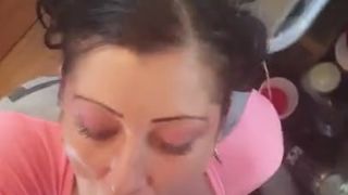 Making this Big Cock Cum on Cassie K's  Big Tits!