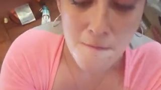 Making this Big Cock Cum on Cassie K's  Big Tits!