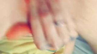 Stuffing Red Lacey Panties in Vagina