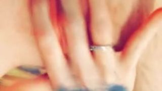 Stuffing Red Lacey Panties in Vagina