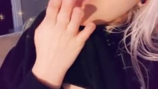 Cutie on Snap Showing Tits