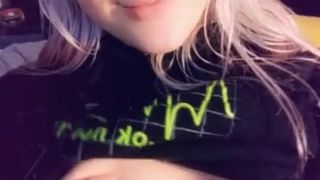Cutie on Snap Showing Tits