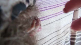 My Wetness after Rubbing my Big Clit into Hard Orgasm