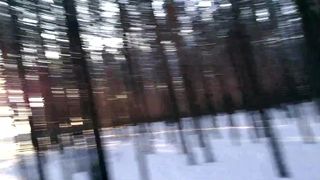 First Time PUBLIC Blowjob in Winter