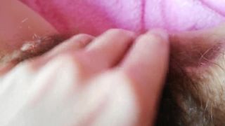 Close up on my Big Clit Hairy Pussy