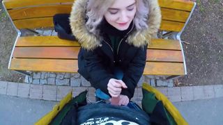 Cute Teen Swallows Cum for Cash - Public Blowjob in the Park by Eva Elfie