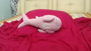 Hotfallingdevil masturbating w/ ohmibod + toy in ass