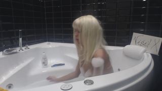 Blonde MiaMaxxx Luxury Tattooed Cover Girl is taking a Bath