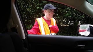 Delivery / Royal Mail Postgirl gets Cash for Public Sex