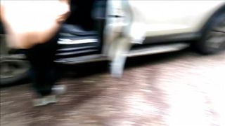 Uni Student Fucked & Cum Gargles in Public Woodland Car Park