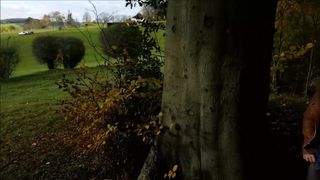 Public Doggystyle & Cum Gargle on Woodland Path