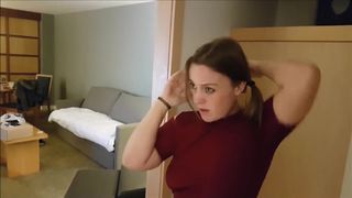 College Girl Loves Risky Hotel Hallway Fucking
