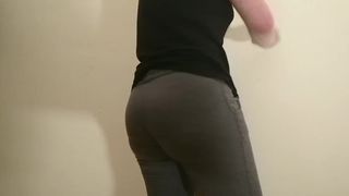 Pee in my Panties and Yoga Pants - Sister Stucked in Basement Desperation