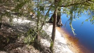 Blonde Halloween Peacock Sunbathing Striptease goes Wrong Possum Stops her