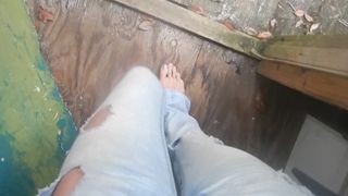 Florida Amateur Blonde Dewsire Striptease Catchs Neighbor Watch Holidays