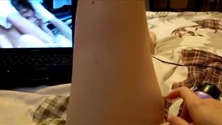 Cumming Hard and Squirting with my Vibrator and Finger Fucking myself