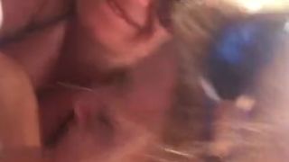 Little Dick getting Double the Head on a Boat