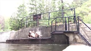 Redhead, Real Orgasm, really Public River | freckledRED