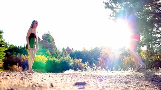 Lesbians Fuck during Public Photoshoot | freckledRED, Barbie Vajenna