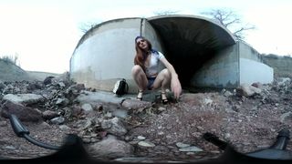 Redhead Flight Attendant Pees in Public, freckledRED