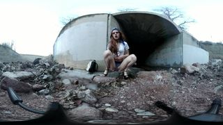 Redhead Flight Attendant Pees in Public, freckledRED