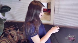 PUMPING ELLIE IDOL FULL OF CUM - BODY INFLATION, CUM SWALLOWING, BLOWJOBS