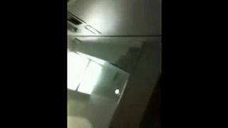 Hot Girl with Glasses Fingers to Orgasm on a Plane