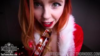 Santa's Naughty Slut - Creamy Cum on a Candy Cane TwoThornedRose