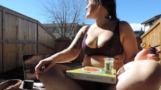 Teasing Hangout Mesh with Smokey Mouth Milky Mama