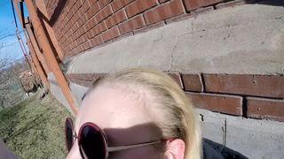 Busty Blond MILF DeNata Picked up for Outdoor Sex