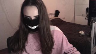 Elise on 07082019 fucking her ass with a huge black dildo