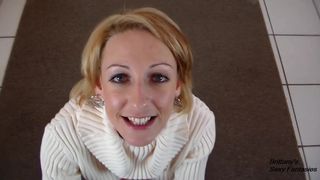 CFNM POV Blowjob and Cum Swallow for her new Sweater