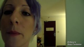 POV Fucking and Sucking at Hotel Keeping Cum in Mouth then Leaving the Room