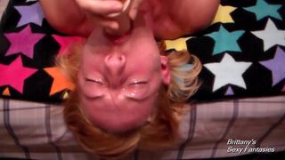 Dildo Deep Throat Action Sees Hot Blonde Sloppy and Making Quacking Noises