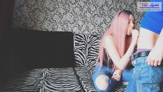 Young Classmate Fucked on a Couch