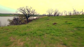 Hot Teen Running Naked and Masturbate in Abandoned House