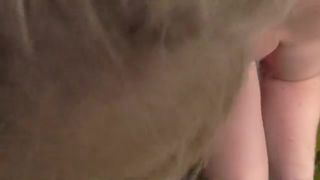 OUTDOOR BJ ON A BIG ROCK