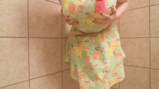 FRISKY BUSINESS- Birthday Girl Horny in Public Bathroom