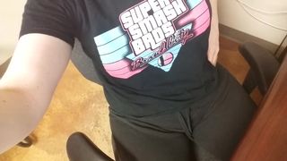 Office Slut Caught Tasting Pussy at her Desk