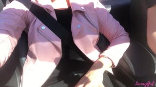 Outdoor Blowjob in the Car! Young Babe in a Cabriolet. LuxuryGirl.