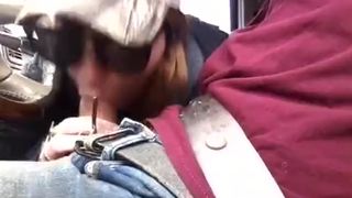 Cheating Wife gives Stranger Road Head Blowjob and Agrees to Fuck him