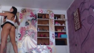 Teen Brunette Secretary Exhibitionism - Naked Secretary with Glasses