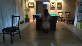 Striptease at the Billiard Table - Hot Brazilian Striper Hot Ass