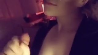 Whore (amelia Skye) Tit Fucks and Sucks Cock Outdoors on Snapchat