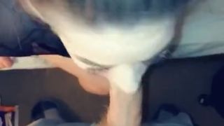 Whore Deepthroats Dick and gets Creampie