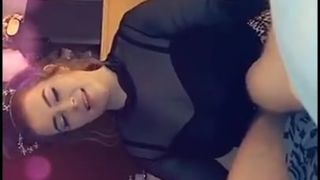 Amelia Skye Sucks two Cocks in MMF Blowjob Threesome for Double Facial