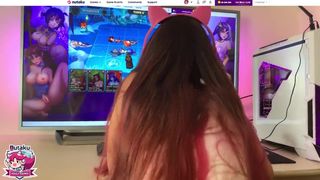 Hottest Petite Fucked while Plays Nutaku Games - POV Slow Motion Cumshot